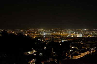Night view over Granada