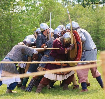 Re-enactment of old time battles and lifestyles