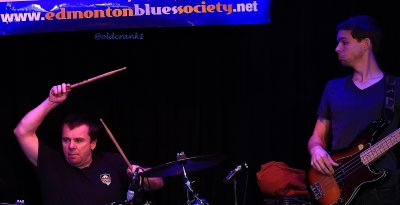 IMG_2006 Scott Ariss on Drums Paul Bergeron bass (Glenn Gray and the Blues Cowboys).JPG