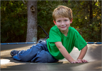 Stephen on the Trampoline