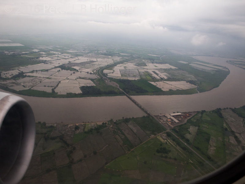 Flooded fields outside Guayaquil