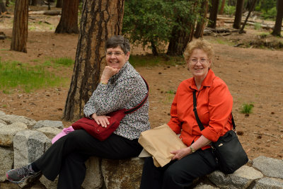 Glynda and Margaret Ann at Yosemite Falls