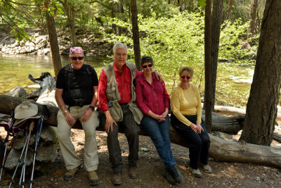 Larry, Jim, Glynda and Margaret Ann on the Vernal Fall Trail