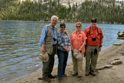 Jim, Glynda, Margaret Ann, and Larry at Tanaya Lake