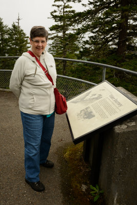 Glynda on the way to Hurricane Ridge