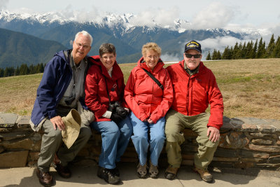 Jim, Glynda, Margaret Ann & Larry at Hurricane Ridge