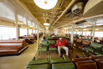 Larry on the ferry