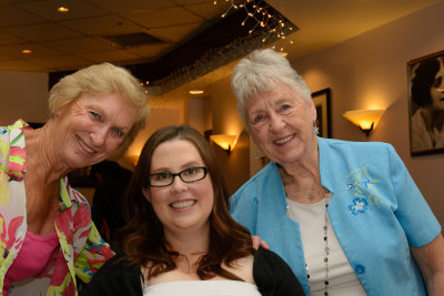 Katherine with Great Aunts Sharon & Carol