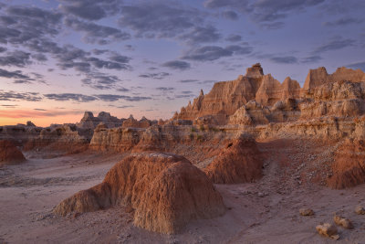 Badlands at sunrise