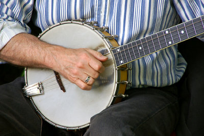 Jeff Warner, playing banjo