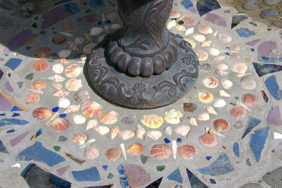Decorative base for a birdbath