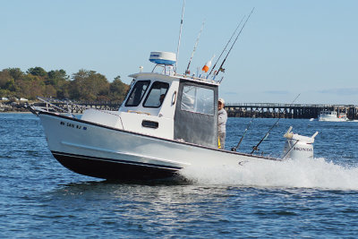 Fisherman entering Portsmouth Harbor, on return.