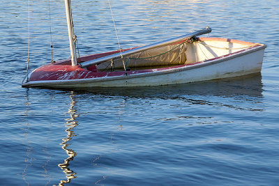 Sinking sailboat.