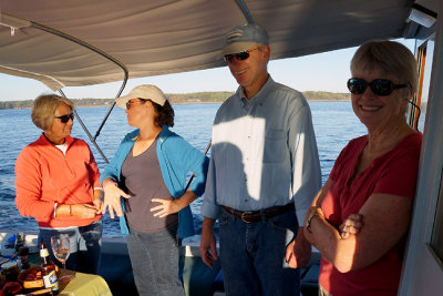 Three of the passengers and Captain Borden.