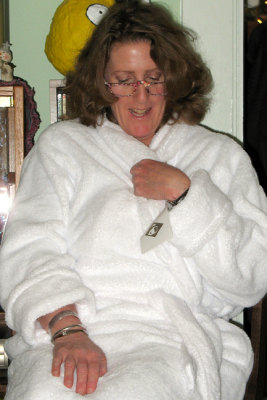 Julie Robb in her finery (2005).