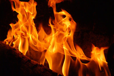 The fireplace at 405 South (2009).