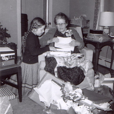 Ren Jerszyk helps Gram at 411 South (1960).