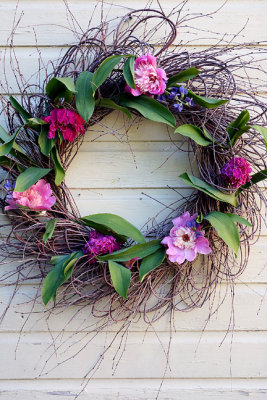 Wreath in shade