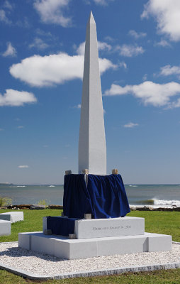 Smith monument awaiting dedication