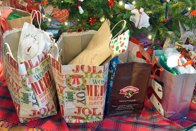 Presents under the tree.