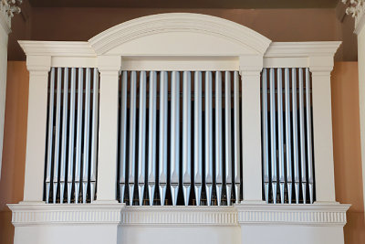 South Church - interior, organ pipes.