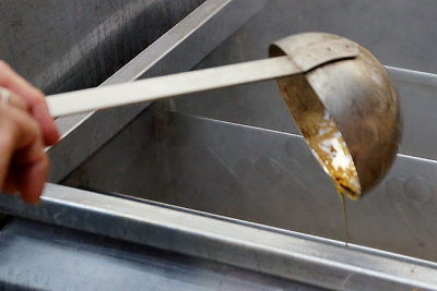 Ladle for testing syrup consistency.