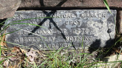 Non-Historic Marker (humor).