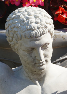 An Adonis-like statue.