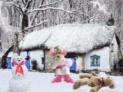 A snowball fight can be fun