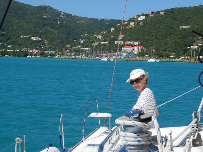 Sue on the deck