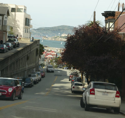 Alcatraz island fron the cities hills
