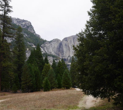 Yosemite falls almost dry