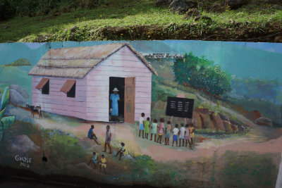 Native hillside painting