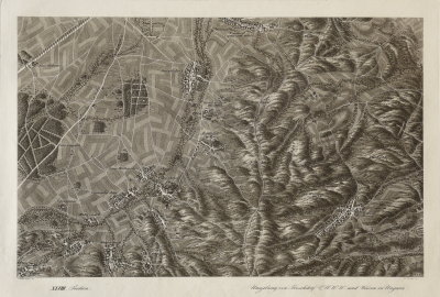 Schweickhardt von Sickingen (1837) Perspectiv-Karte des Erzherzogthums sterreich, Umgebung von Froschdorf VUWW und Wiesen