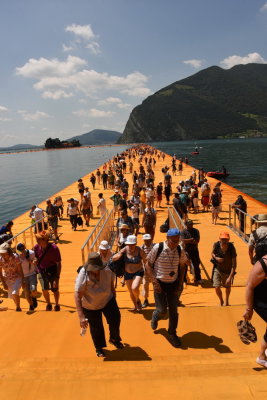 Floating Piers von Christo, Sulzano, 18. Juni bis 3. Juli 2016