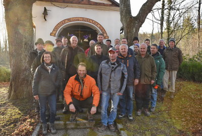 PRINT: Die Teilnehmer der Waldbegehung am 16.12.2016 im Forstbetrieb Burtscher, Pottschach