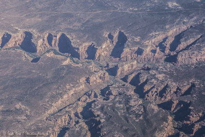 Spider Rock from 33,000 feet