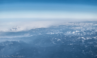 Yosemite Rim Fire from 34,000 feet