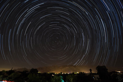 Star Trails Over the Catalina Mountains
