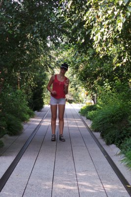 Chlo sur le parc arien de la High Line