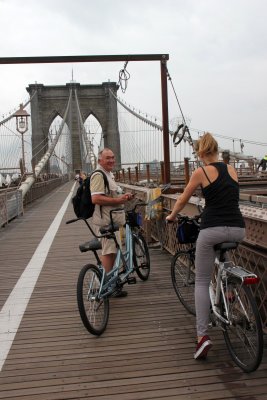A bicyclette ... et tandem sur le pont de Brooklin -  we are ready for a bike road on  Brooklin Bridge