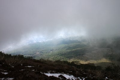 The bay of Napoli from the crater of Vesuvio.