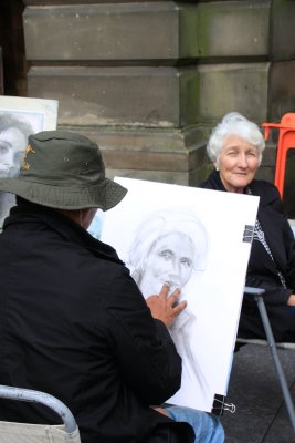 Un artiste de rue sur la Royal Mile