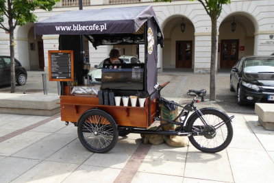 Coffee bike on the Royal route