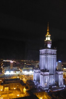 Palace of Culture and Science by night