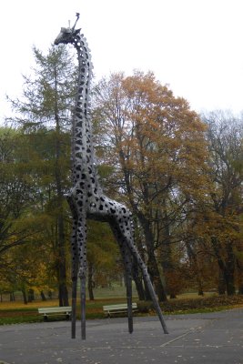 The giraffe in the Praski park