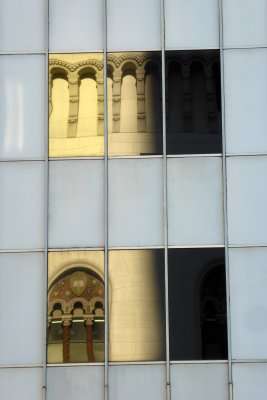 Reflections of the Van Ness building