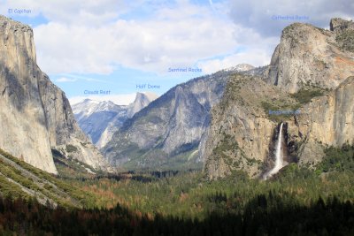 Superbe panorama que l'on peut observer de Tunnel View