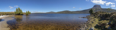 Panoramic view of Lake Will and Barn Bluff