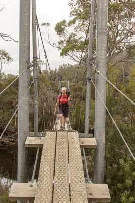 The swing bridge over the Narcissus River